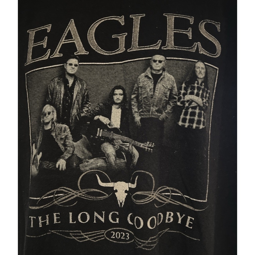 Eagles The Long Goodbye 2023 Tour T Shirt Black Concert Band Tee Adult XL USA - Picture 2 of 6